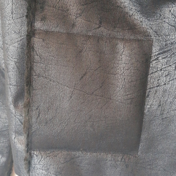 ISDA & CO. Faux fur shearling black coat size s - Picture 5 of 13